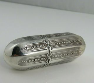 Vintage Sterling Silver Round Pill Box 2 1/4 Inch.