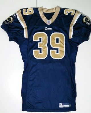 Rams Football Game Jersey Steven Jackson Reebok Team Issue Nfl 48 Vtg Rare