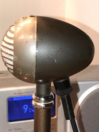 Vintage RARE 1950 ' s RCA MI - 12016 Bullet Microphone - sounds GREAT w/ stand - WLS 3