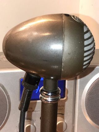Vintage RARE 1950 ' s RCA MI - 12016 Bullet Microphone - sounds GREAT w/ stand - WLS 5