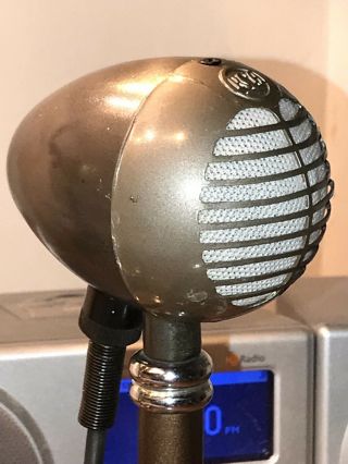 Vintage RARE 1950 ' s RCA MI - 12016 Bullet Microphone - sounds GREAT w/ stand - WLS 6