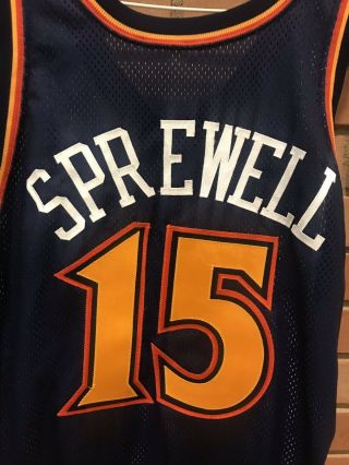 Rare Latrell Sprewell Golden State Warriors Game Issued Pro Cut Jersey Curry KD 4