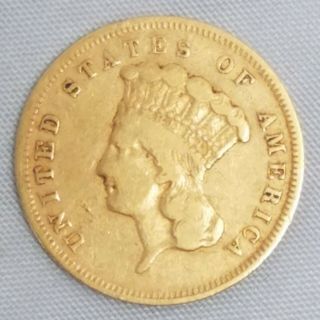 Rare 1856 S Indian Three Dollar Gold Coin