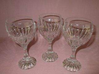 Vintage Baccarat France Crystal Glass 3 Massena Small Wine Water Stems Goblets