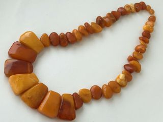 RARE Natural Vintage Amber Beads Antique Baltic Old Necklace 49 gr 3