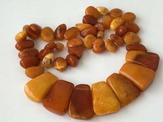 RARE Natural Vintage Amber Beads Antique Baltic Old Necklace 49 gr 5