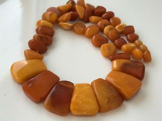 RARE Natural Vintage Amber Beads Antique Baltic Old Necklace 49 gr 7