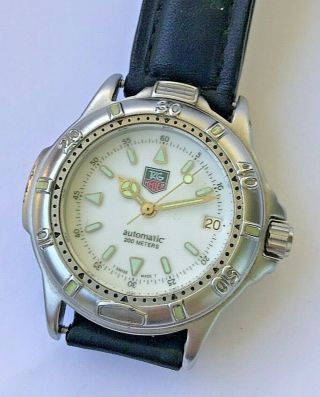 Vintage Tag Heuer Swiss Ladies Stainless Steel Divers Quartz Watch With Date