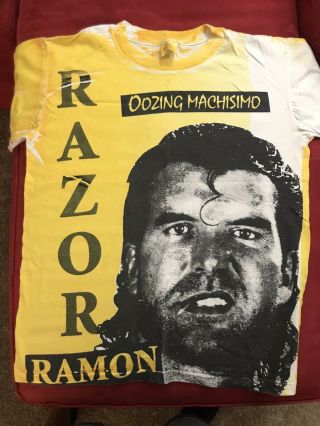 Vintage Razor Ramon Oozing Machismo Shirt Size Large Wwf Wwe Nwo Aew