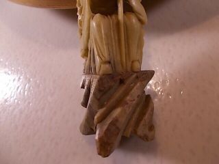 Vary Rare Old Chinese Shou Lao God of Longevity Hand Carved Soap Stone 3