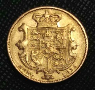 1833 GREAT BRITAIN SHIELD BACK SOVEREIGN KING WILLIAM IV VERY RARE GOLD COIN 3