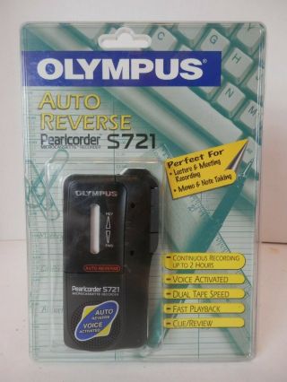 Vintage Olympus Pearlcorder Microcassette Recorder S721 - New/sealed -