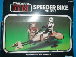 VTG 1977 1983 Kenner Star Wars Return of the Jedi ROTJ SPEEDER BIKE vehicle toys 8