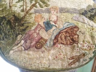 Antique French E.  Gauthier Paris Needle Work tapestry purse bag w M of P in Frame 3