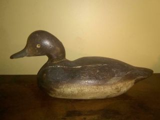 Antique - Vintage - Factory - Mason - Rare - Redhead - Wooden Duck Decoy