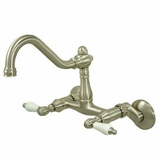 Kingston Brass Vintage Double Handle Wall Mount Kitchen Faucet