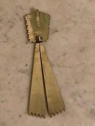 Vintage Navajo Sterling Silver and Turquoise Tie Signed B.  BETONEY 4