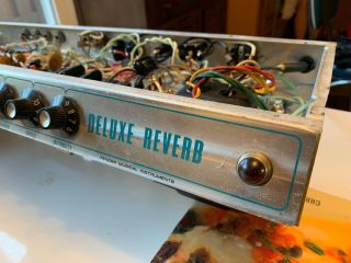 Vintage Amp 1970’s Fender Deluxe Reverb Chassis - Fully Usa Tubes