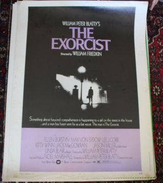 1974 Rare Rolled Movie Poster The Exorcist Horror Linda Blair