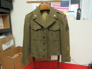 Wwii Us Army Ac 8th Af Field Jacket Size 36s Named & Service Of Veteran.