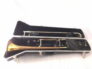 King 2b Liberty Trombone Vintage With Case H.  N.  White Co Cleveland Ohio