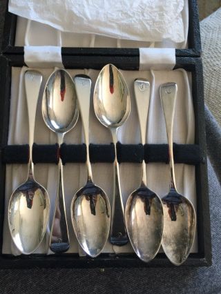 Antique Set Of (6) Sterling Silver Dinner Spoons London 1835 William Eaton