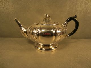 Old English Hand Chased Melon 5 Piece Silver Plate Coffee Tea Set by L Bros. 5