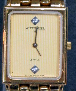Vintage Unisex Longines Wittnauer QWR BT 1780 Windup Watch with Diamond Accent 2