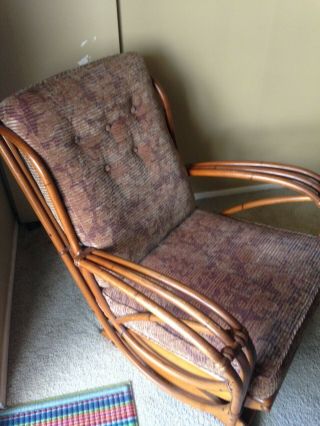 Heywood - Wakefield Rattan 5 piece Set Sectional Sofa,  Rocking Chair,  Side Table 9