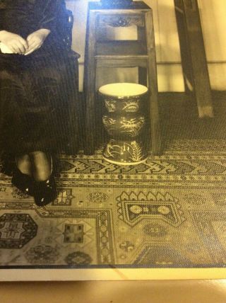 Chinese Antique Photo Seated Woman With Fine Antique Vases,  Art,  Tables,  8x10 2
