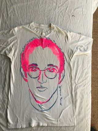 Vintage Screen Print Andy Warhol 60 - 70s Keith Haring T - Shirt