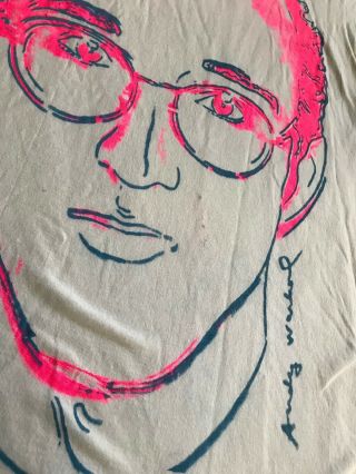 vintage screen print andy Warhol 60 - 70s Keith Haring t - shirt 2