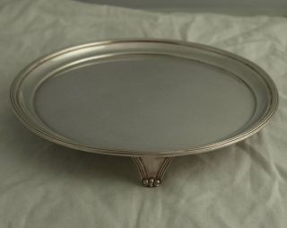 Vintage Small Solid Silver Card Tray Or Waiter - 174g - Sheffield 1976