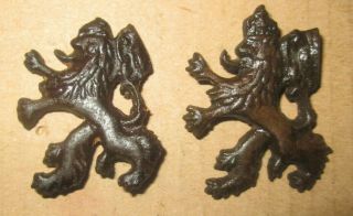Cocardia,  Badge,  Kingdom Of Bulgaria - Lion Set Of Two