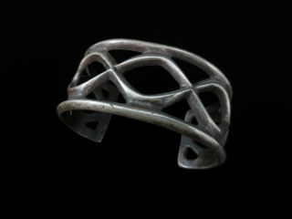 Antique Navajo Bracelet - Silver Tufa Cast