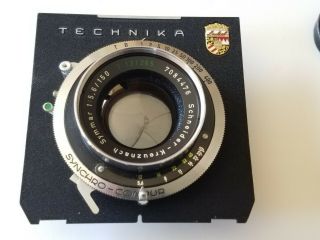 Vintage Schneider Symmar 150mm f5.  6 lens Synchro - Compur 6