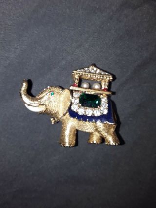 Vintage Ciner Brooch Little Elephant