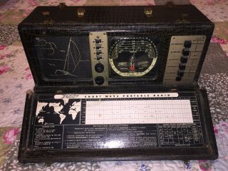 Very Rare Zenith Deluxe 7g605 Trans - Oceanic Portable Radio (clipper) 1942