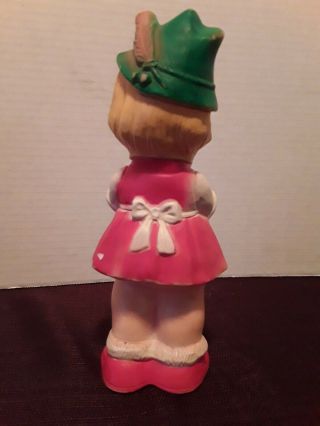 Adorable Rare Vintage Rubber Squeaky Squeak Girl Doll Toy 2
