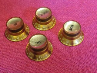 Vintage 1961 1962 Gibson Reflector Knobs For L5 400 Les Paul Es 335 175