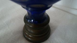 ANTIQUE FRENCH BLUE CUT - TO - CLEAR NEWEL POST FINIAL 5