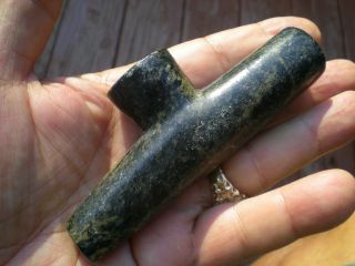 Nc Authentic Arrowheads: Remarkable Steatite Historic Pipe,  Exceedingly Rare