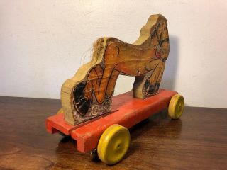 Vintage Fisher Price Popeye Cowboy Horse Only 1937 Pull Toy 705 3