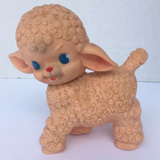 Vintage 1955 The Sun Rubber Co Baby Sheep Lamb Squeak Toy