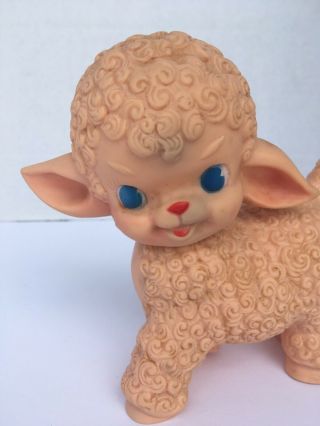 Vintage 1955 The SUN RUBBER Co Baby Sheep Lamb SQUEAK Toy 5