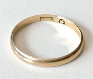 Rare Vtg Antique Ladies 18k Rose Gold Victorian Era Wedding Band Ring