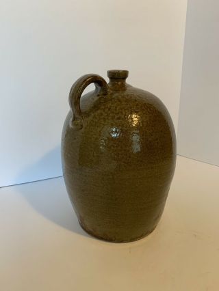 Edgefield Pottery Jug Bf Landrum 2 Gallon Alkaline Glaze Born 1812/ Jug Ci 1850
