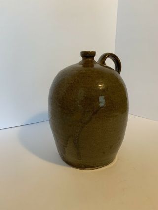 Edgefield Pottery Jug BF Landrum 2 Gallon Alkaline Glaze Born 1812/ Jug Ci 1850 3