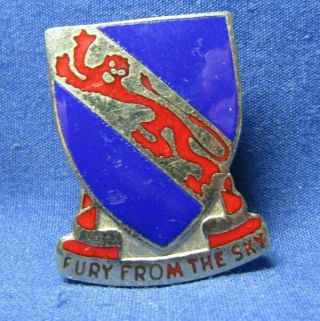 Wwii 508th Airborne Infantry Fury From The Sky Di Unit Crest Pin