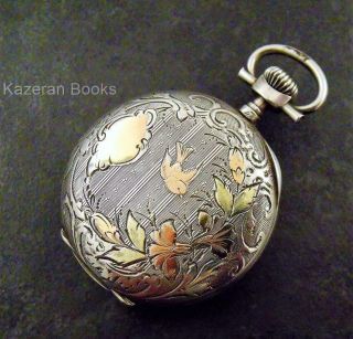 Antique Edwardian Solid Silver Picture Pictorial Back Fob Pocket Watch